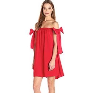 Off The Shoulder Ribbon Detailed Dress